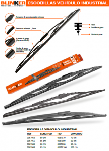 Escobillas para vehículo industrial Muestras de parabrisas de vehículo industrial