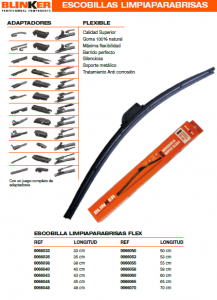 Escobillas flex Muestra de escobilla Blinker