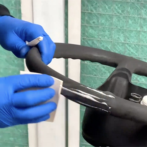 Volante desgastado arreglado