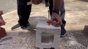 fijación con taco de nlyon